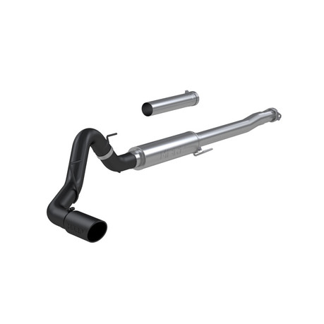 MBRP 2021+ Ford F150 2.7L/3.5L/5.0L 4in Black-Coated AL Steel Cat-Back - RACE VERSION mbrpS5209BLK