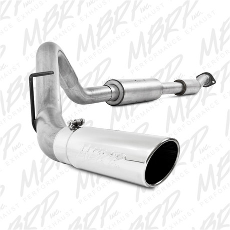 MBRP 11-13 Ford F150 SVT Raptor 6.2L EC-SB/CC-SB 3.5in Cat Back Single Exit Alum Exhaust System mbrpS5228AL