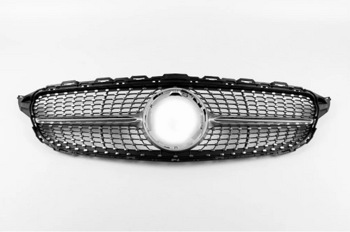 German Car Accessories 2015-2018 Mercedes-Benz C-Class Diamond Style Front Grille W205