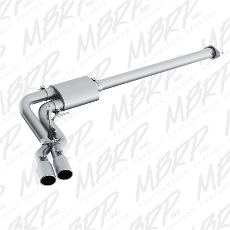 MBRP 15-16 Ford F-150 2.7L/3.5L/5.0L 3in Cat Back Single Side Pre-Axle Dual Exit T304 mbrpS5260304