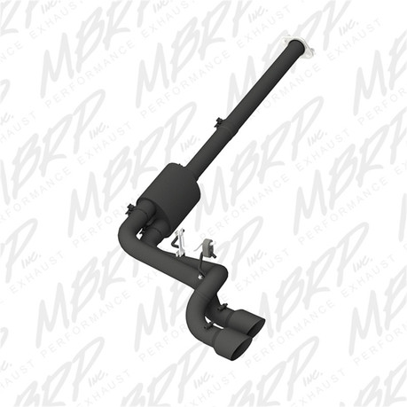 MBRP 09-14 Ford F150 Pre-Axle 4.5in OD Tips Dual Outlet 3in Black Coated Cat Back Exhaust mbrpS5261BLK