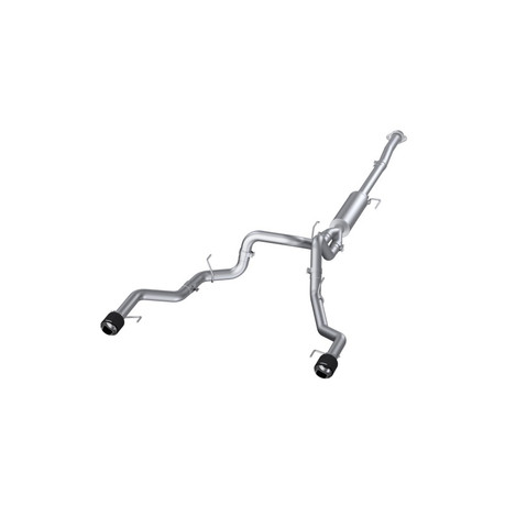 MBRP 22-23 Ford F150 T304 5in OD Carbon Fiber Tip Dual Rear Exit 3in Cat Back Exhaust mbrpS52683CF