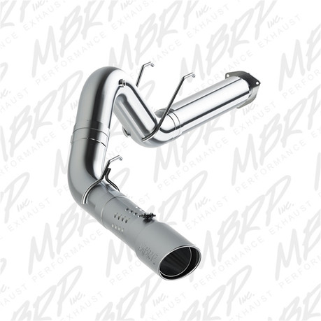 MBRP 17-19 Ford F250/350/450 6.7L Ex. Reg Cab 5in Filter Back Single Tip Aluminized Exhaust System mbrpS62930AL