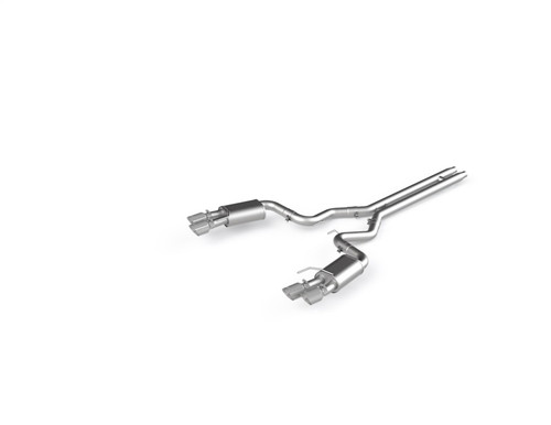 MBRP 18-19 Ford Mustang GT 5.0 3in Dual Split Rear AL Cat Back w/ Quad 4.0in Dual Wall Tips mbrpS7205AL