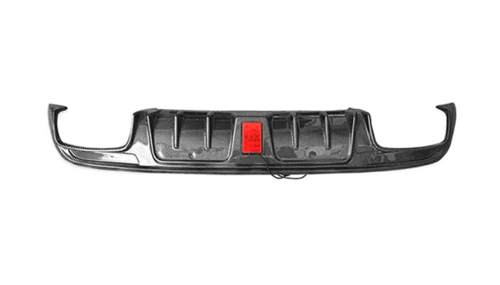 German Car Accessories 2015-2018 Mercedes-Benz C-Class/C63 AMG B Style Carbon Fiber Rear Diffuser with Brake Light | W205 Sedan