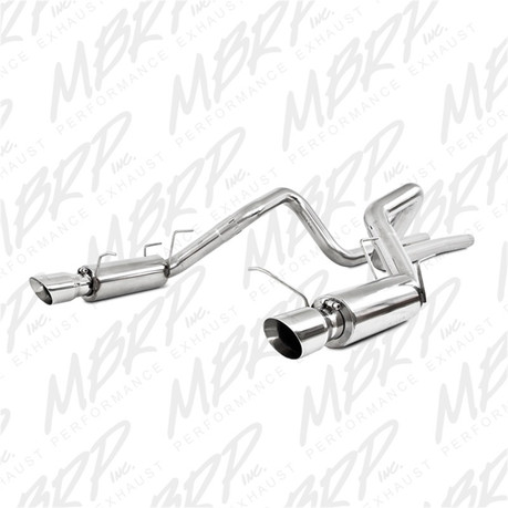 MBRP 11-12 Ford Shelby GT 500 T304 3in Cat Back Dual Split Rear Race Version 4.5in Tips mbrpS7260304