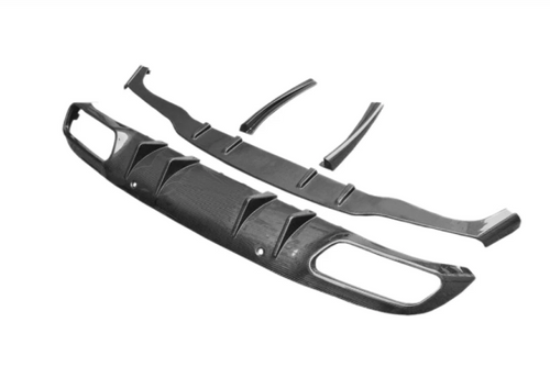 German Car Accessories 2019-2023 Mercedes-Benz C-Class/C63 AMG C63 Style 4 Piece Carbon Fiber Rear Diffuser | W205