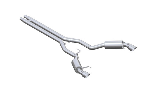 MBRP 15-17 Ford Mustang GT 5.0 3in Cat Back Dual Split Rear Race Version 4.5in Tips - Aluminized mbrpS7278AL