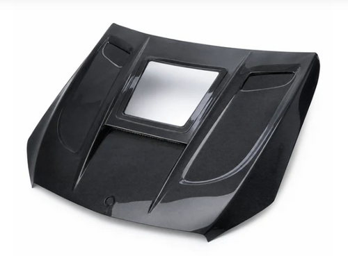 German Car Accessories 2015-2023 Mercedes C-Class/C43 AMG Glass Engine Cover V2 Carbon Fiber Hood | W205