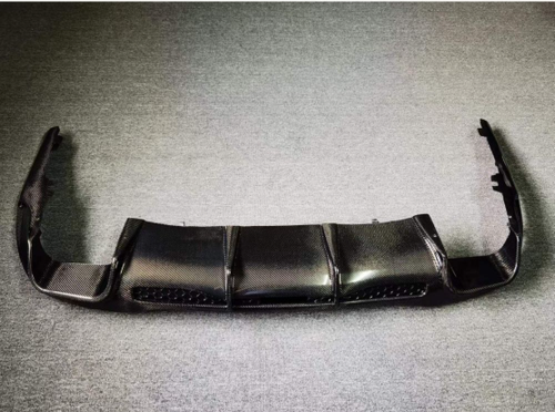 German Car Accessories 2022+ Mercedes-Benz C-Class B Style Carbon Fiber Rear Diffuser with Exhaust Tips | W206
