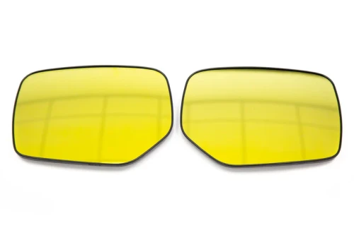 OLM Wide Angle Convex Mirrors with Defrosters / Turn Signals / Blind Spot Detection (Golden) - 2015-2021 WRX/STI OLMMRL-14-LPGH-BSM