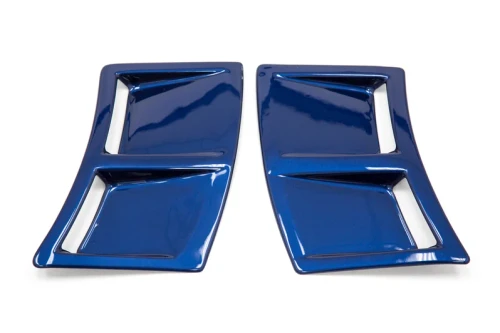 OLM S207 Style Paint Matched Rear Bumper Vent Inserts - Galaxy Blue Pearl - 2015-2021 Subaru WRX / STI OLMOLMS207RVNT-E8H