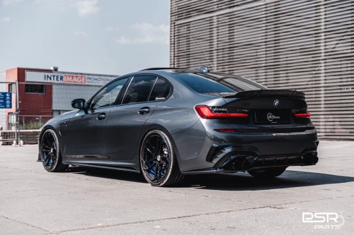 DCE Parts - Gloss Black Rear 4 Piece DCE Parts Diffuser - Quad Tips Style - Pre-LCI (2019+, G20 G21)