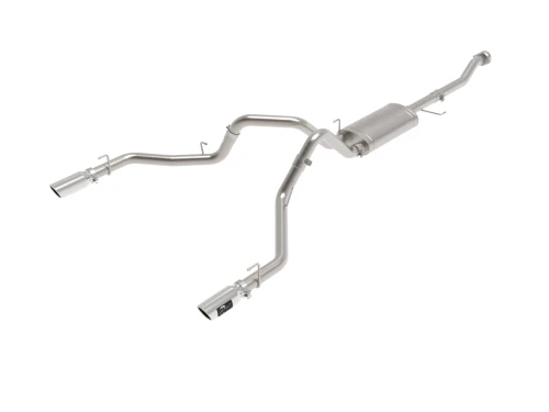 aFe Vulcan Series 3 IN 304 Stainless Steel Cat-Back Exhaust System w/ Polished Tip for  Ford F-150 Tremor 21-26 V6-3.5L (tt)/ V8-5.0L afe49-33157-P
