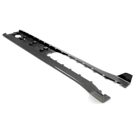 Anderson Composites Carbon Fiber Rocker Panel Splitters For 2020-2022 Ford Mustang Shelby GT500 AC-SS20FDMU500