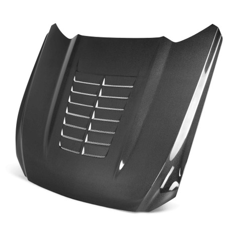 Anderson Composites Type-GT5 Double Sided Carbon Fiber Hood For 2015-2017 Ford Mustang AC-HD15FDMU-GT5-DS