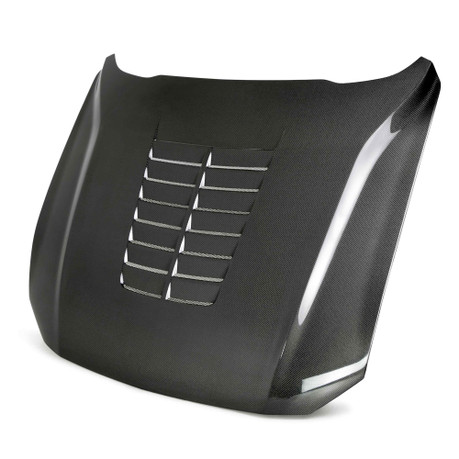Anderson Composites Type-GT5 Double Sided Carbon Fiber Hood For 2018-2023 Ford Mustang  AC-HD18FDMU-GT5-DS