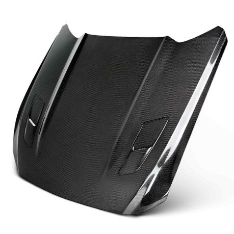 Anderson Composites Type-OE (GT Style with hood vents) double sided carbon fiber hood for 2015-2017 Ford Mustang AC-HD15FDMUGT-OE-DS