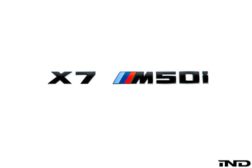 IND G07 Pre-LCI X7 M50i Painted Trunk Emblem IND-G07M50I-TB