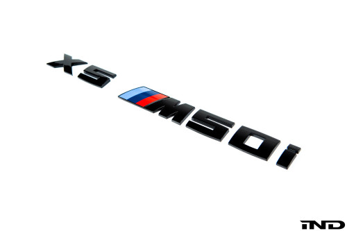 IND G05 Pre-LCI X5 M50i Painted Trunk Emblem IND-G05M50I-TB