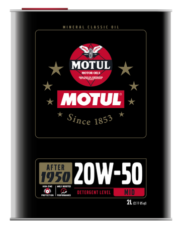 Motul 20W50 Classic Performance Oil - 10x2L mot110621 (Comes in Case of 10 Units)