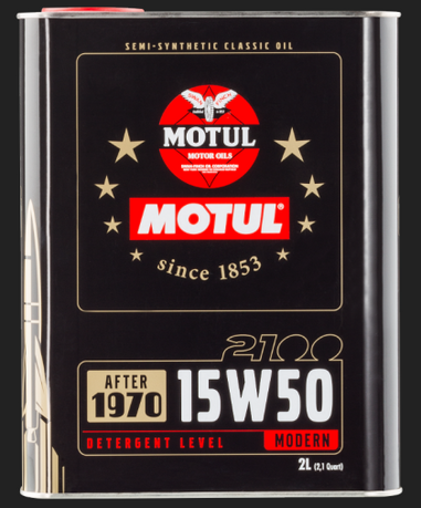 Motul 15W50 Classic 2100 Oil - 10x2L mot104512 (Comes in Case of 10 Units)