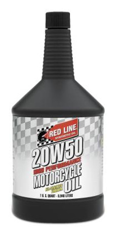 Red Line 20W50 Motorcycle Oil Quart red42504 (Comes in Case of 12 Units)