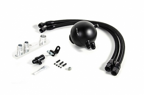 Spulen Billet Spherical Catch Can Kit Black For 2.0T FSI SE-CCFSIV2-B