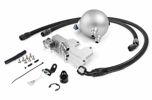 Spulen Billet Spherical Catch Can Kit V2 Silver For 1.8T and 2.0TSI Jetta SE-CCGen3-S-V2