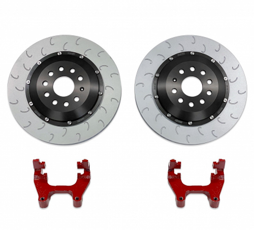034 Motorsport 2-piece Floating Rear Brake Rotor 350mm For MQB VW & Audi: Red - 034-301-2004 - R 034 Motorsport 2-piece Floating Rear Brake Rotor 350mm For MQB VW & Audi: Red - 034-301-2004 - R