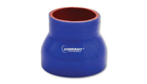 Vibrant 4 Ply Reinforced Silicone Transition Connector - 2in I.D. x 2.5in I.D. x 3in long (BLUE) vib2766B Vibrant 4 Ply Reinforced Silicone Transition Connector - 2in I.D. x 2.5in I.D. x 3in long (BLUE) vib2766B