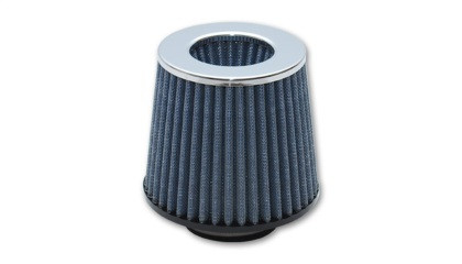 Vibrant Open Funnel Perf Air Filter (5in Cone O.D. x 5in Tall x 4.5in inlet I.D.) Chrome Filter Cap vib2161C