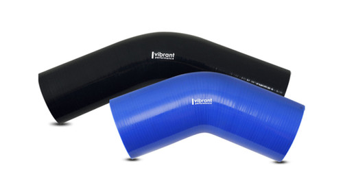 Vibrant 4 Ply Reinforced Silicone Elbow Connector - 4in I.D. - 45 deg. Elbow (BLACK) vib2756 Vibrant 4 Ply Reinforced Silicone Elbow Connector - 4in I.D. - 45 deg. Elbow (BLACK) vib2756