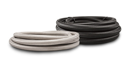 Vibrant -8 AN Black Nylon Braided Flex Hose w/ PTFE liner (20FT long) vib18978