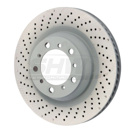 SHW 2016 Porsche Boxster Spyder 3.8L w/o Ceramic Brakes Left Rear Cross-Drilled MB Brake Rotor shwPRL39823