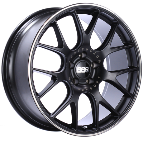 BBS CH-R 20x9.5 5x114.3 ET40 CB66 Satin Black Polished Rim Protector Wheel bbsCH124BPO