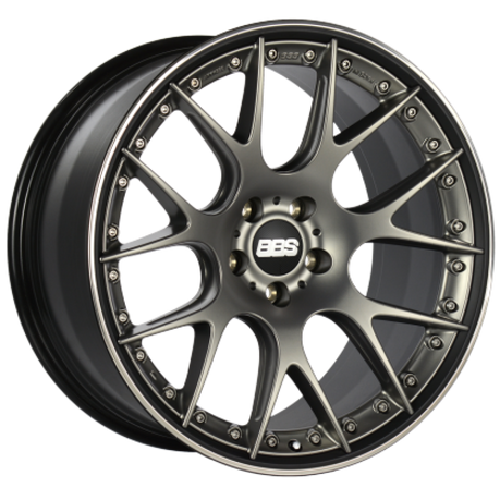 BBS CH-RII 20x9.5 5x120 ET40 Satin Platinum Center Black Lip SS Rim Prot Wheel -82mm PFS/Clip Req bbsCH655PBPO