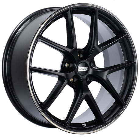 BBS CI-R 20x8.5 5x114.3 ET40 Satin Black Polished Rim Protector Wheel -82mm PFS/Clip Required bbsCI0104BPO