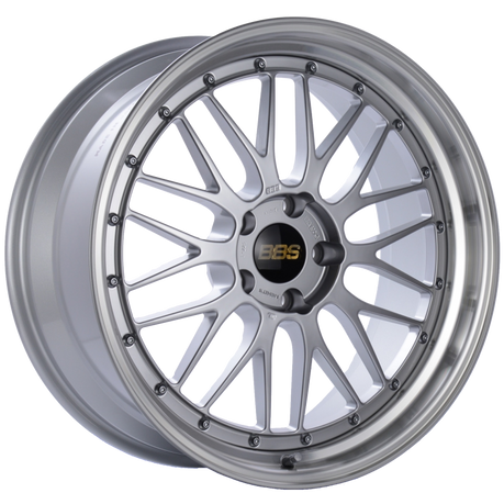 BBS LM 20x8.5 5x120 ET32 Diamond Silver Center Diamond Cut Lip Wheel -82mm PFS/Clip Required bbsLM229DSPK