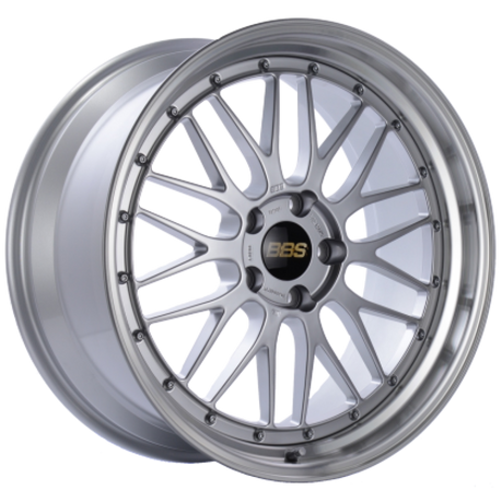 BBS LM 20x9 5x114.3 ET40 Diamond Silver Center Diamond Cut Lip Wheel - 82mm PFS/Clip Required bbsLM289DSPK