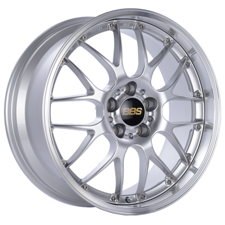 BBS RS-GT 20x8.5 5x114.3 ET43 Diamond Silver Center Diamond Cut Lip Wheel -82mm PFS/Clip Required bbsRS983DSPK