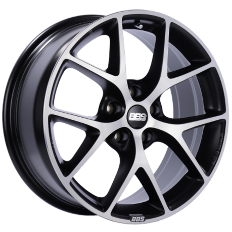 BBS SR 17x8 5x120 ET30 CB72.5 Satin Black Diamond Cut Face Wheel bbsSR001VGPK