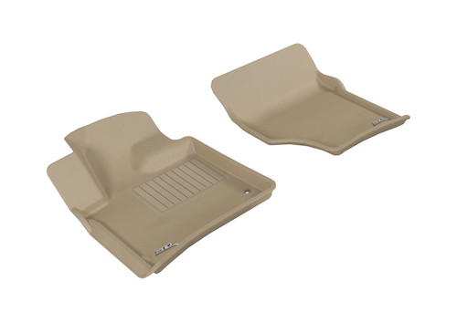 3D MAXpider 2007-2015 Audi Q7 Kagu 1st Row Floormat - Tan aceL1AD02611502