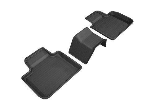 3D MAXpider 2018-2019 BMW 6 Series Gran Turismo Kagu 2nd Row Floormats - Black aceL1BM09121509