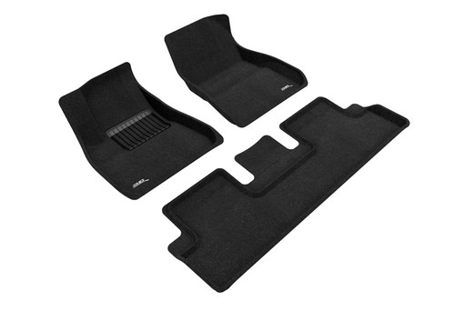 3D MAXpider 2018-2019 Tesla Model 3 Elegant 1st & 2nd Row Floormats - Black aceL1TL00404609