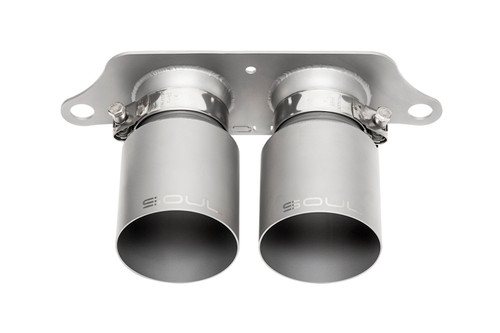 SOUL 14-19 Porsche 991.1 GT3 / GT3 RS Bolt-On Exhaust Tips - 4in Straight Cut Signature Satin Tips solPOR.991GT3.SWT4