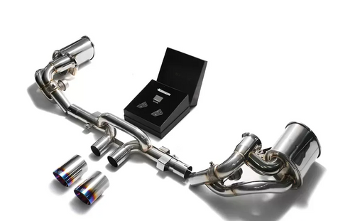 Armytrix Valvetronic Exhaust System Porsche 991 GT3 | GT3 RS 2014-2019 - Blue Coated Tips - P91GS-DS38B