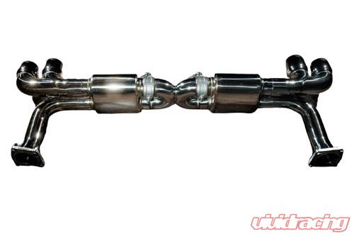Fi Exhaust 100 Cell Mid Pipe With Valvetronic Muffler And Remote Control System Module Porsche 991.2 Turbo 2013-2021