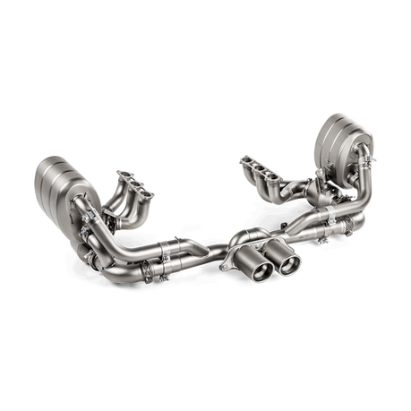 Akrapovic 2018 Porsche 911 GT3 (991.2) Slip-On Race Line (Titanium) w/Header/Tail Pipes akrS-PO/TI/8-TP-E