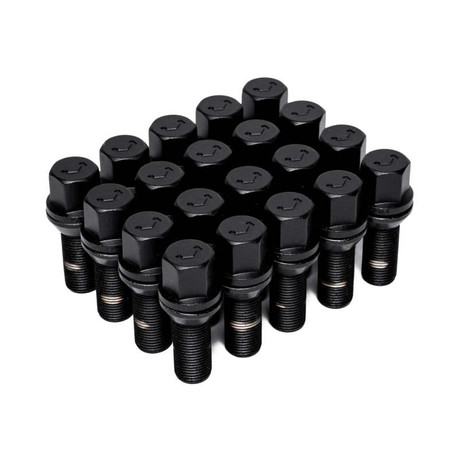Vossen Lug Bolt - 14x1.25 - 28mm - 17mm Hex - Cone Seat - Black (Set of 20) vosLUG-B1425-28-BC